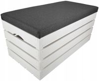 2 x PUFA DREWNIANA Z SIEDZISKIEM KUFER SOSNOWY SCHOWEK
