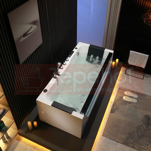 Wanna z hydromasażem EBX-7066 white prostokątna 170cmx78cmx61cm Wodosp na Arena.pl
