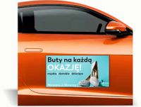 Magnes na samochód auto reklama magnetyczna 60x30 cm sklep obuwniczy