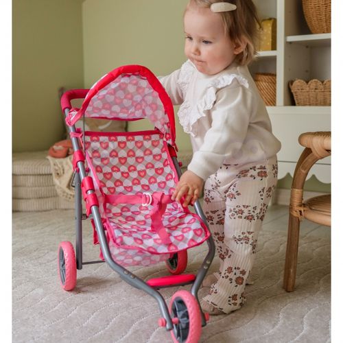 WOOPIE ROYAL Trójkołowa Spacerówka Wózek dla Lalek Serce Róż na Arena.pl