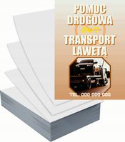 Ulotki A4 reklamowe firmowe 1000szt projekt w cenie POMOC DROGOWA