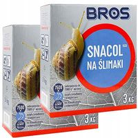 Zestaw 2x3kg BROS SNACOL granulat zwalcza ślimaki WYSTARCZY NA PRAWIE 2 Ha