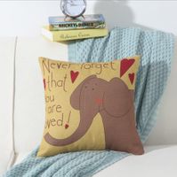 Poszewka na poduszkę ze zwierzątkami Słoń 45x45cm