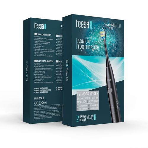 Soniczna szczoteczka do zębów 5 trybów etui kabel TEESA SONIC 2 główki na Arena.pl