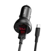 Ładowarka samochodowa 45W 2x USB Quick Charge 3.0 Huawei SCP czarny Baseus