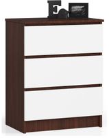 KOMODA K 60 cm 3 SZUFLADY WENGE / BIAŁA