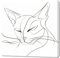 Obraz 90x90cm Linijny Kot