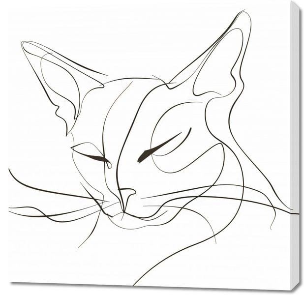 Obraz 90x90cm Linijny Kot zdjęcie 1