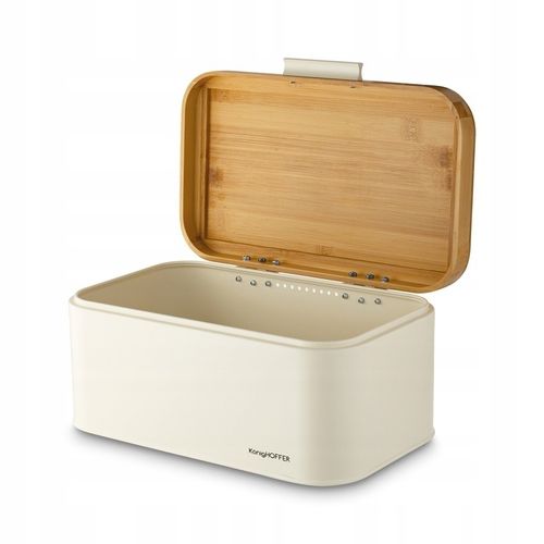 CHLEBAK Stalowy Pojemnik PIECZYWO CHLEB Konighoffer Capri 30,5x18x14 BEŻ na Arena.pl