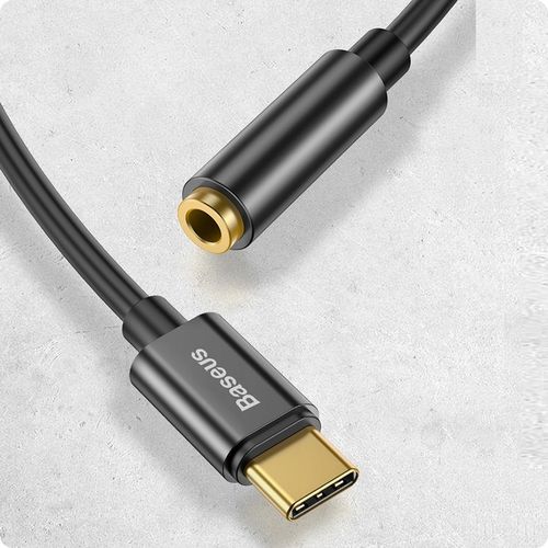 BASEUS ADAPTER PRZEJŚCIÓWKA AUDIO USB-C TYP-C - MINI JACK 3.5MM AUX DAC na Arena.pl
