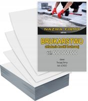 Ulotki A6 100 szt firmowe reklamowe USŁUGI BRUKARSKIE + PROJEKT GRATIS
