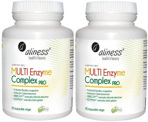 ALINESS MULTI Enzyme Complex PRO enzymy trawienne bromelaina 2x90 kapsułek na Arena.pl
