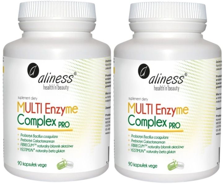 ALINESS MULTI Enzyme Complex PRO enzymy trawienne bromelaina 2x90 kapsułek zdjęcie 1