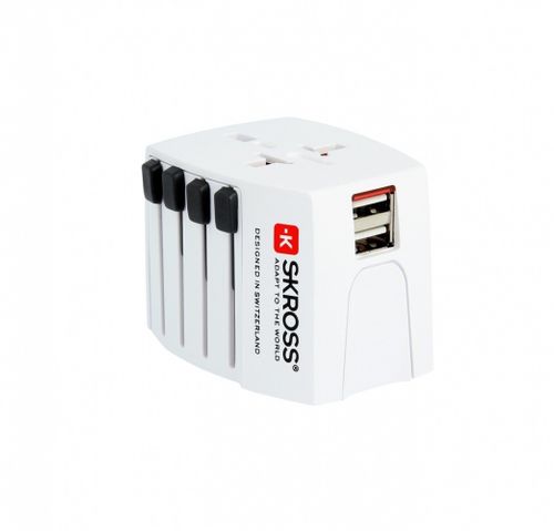 Skross Adapter podróżny MUV 2xUSB, biały na Arena.pl
