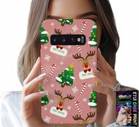 ETUI DO SAMSUNG GALAXY S10 PLUS - ŚWIĄTECZNE RENIFERY CHOINKI LASKA WZORY