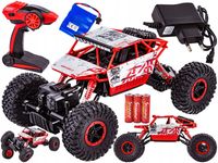 SAMOCHÓD TERENOWY RC CZERWONY 4X4, ROCK CRAWLER