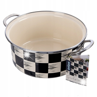 Garnek EMALIOWANY do gotowania tradycyjny na gaz indukcję 22 cm 3L