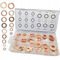 ZESTAW PODKŁADEK MIEDZIANYCH PODKŁADKI MIEDZIANE 150 SZT ZESTAW