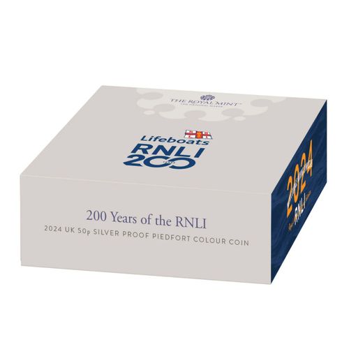 200 Years of the RNLI 2024 kolorowany 50p Srebro 2024 Proof Piedfort na Arena.pl