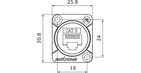 Gniazdo typu RJ45 CAT6 Roxtone RAE8FD-C6-B na Arena.pl