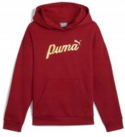 BLUZA JUNIORSKA ESS+ SCRIPT METALLIC HOODIE PUMA 128cm