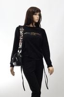 POLSKA TOREBKA DAMSKA CZARNA LISTONOSZKA EGO KOLOROWY PASEK NA RAMIĘ