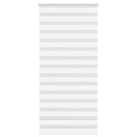Roleta zebra, biała, szerokość tkaniny 95,9 cm, poliester