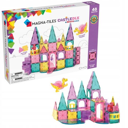 klocki magnetyczne duży Zamek DXL 48 elementów Magna Tiles księżniczki na Arena.pl