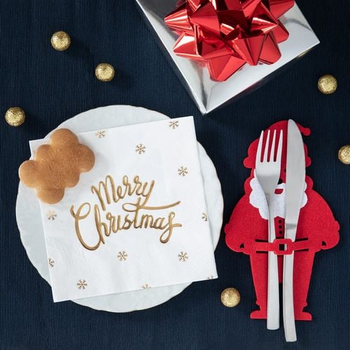serwetki merry christmas białe 10szt. na Arena.pl