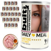 BULTI Daily Meal Kitten mokra karma dla kociąt Indyk 24x400g Pełnoporcjowa