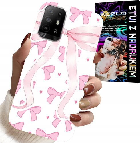 ETUI DO OPPO RENO 5Z / A94 5G - RÓŻOWE WSTAZKI WSTĄZKA MODNE WZORY CASE na Arena.pl