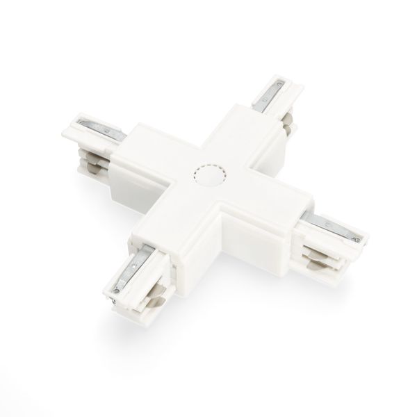 Łącznik 'X' do łączenia szyn ZEWNĘTRZNY BIAŁY do LED NEXTRACK zdjęcie 3