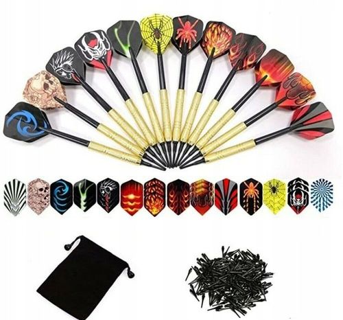 Zestaw 12 RZUTEK DART 100 grotów 42 piórka ET03 na Arena.pl