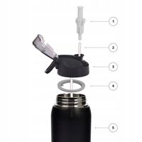 Butelka termiczna z ustnikiem termos kubek stalowy Majestic Sport 750 ml