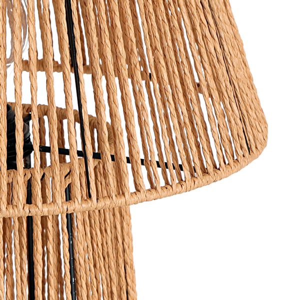 Zestaw Lampa Boho Stołowa Sznur i Metal Nocna + Żarówka 7W E27 Barwa Ciepła zdjęcie 5