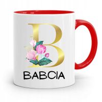 Kubek Czerwony Dla Babci Babcia Z Nadrukiem Ze Zdjęciem