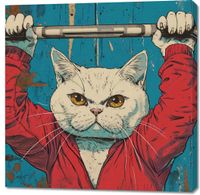 Obraz 100x100cm Mistrz Ciężarów