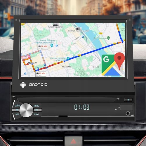 RADIO SAMOCHODOWE 1 DIN ANDROID 13 GPS USB WIFI DAB+ WYSUWANY AUX CARPLAY na Arena.pl