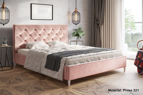 Łóżko tapicerowane Leonardo 120x200 stelaż nóżki na Arena.pl