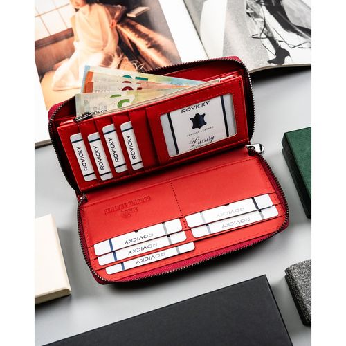 portfel damski w typie piórnika ze skóry naturalnej i ekologicznej na Arena.pl