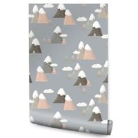 Tapeta Do Pokoju Dziecka Malowane GÓRY Dekoracja