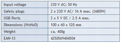 Listwa zasilająca z podstawką USB Peaktech 3125 na Arena.pl