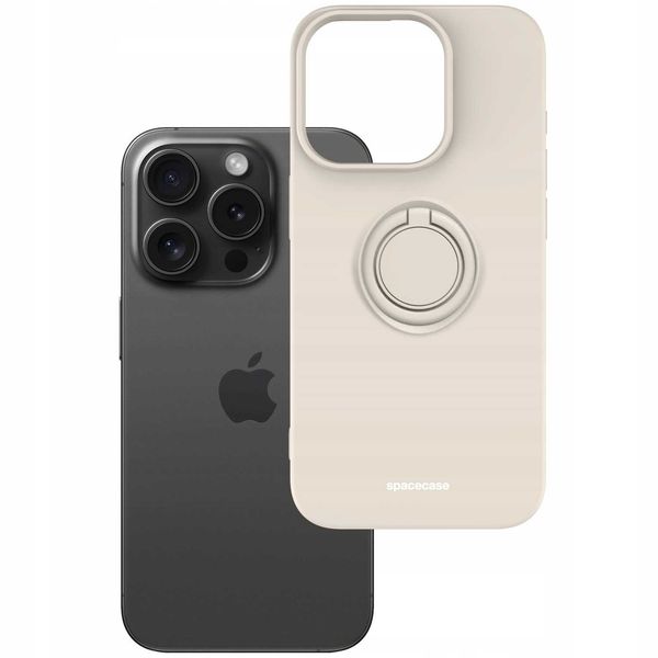 Spacecase Silicone Ring Iphone 15 Pro Bone zdjęcie 2