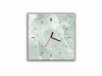 ZEGAR SZKLANY KWADRATOWY - Marmur zielony