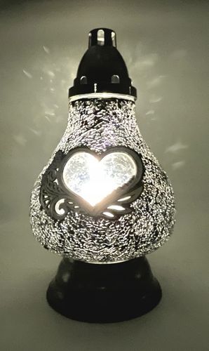 Znicz Lampion Karafka Mirror Złoty Serce Witraż na Arena.pl