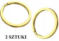 Kółko do Kluczy do Breloczków Złote Mocne 2 sztuki DIY Majsterkowanie Drut