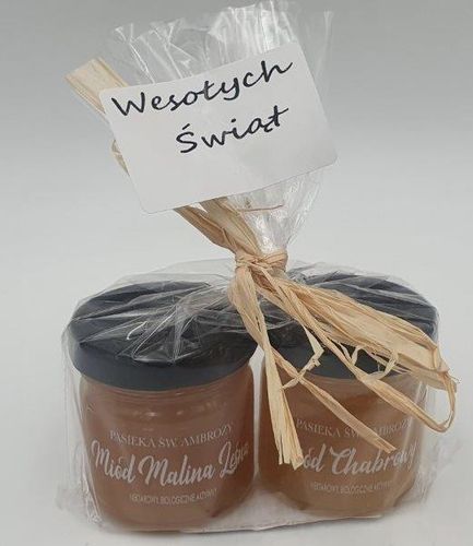 miód mini mix 2szt.  z karteczką ,,Wesołych Świąt" na Arena.pl