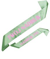 Szarfa szałwiowa z Twoim nadrukiem w kolorze jasnoróżowym - przód + tył