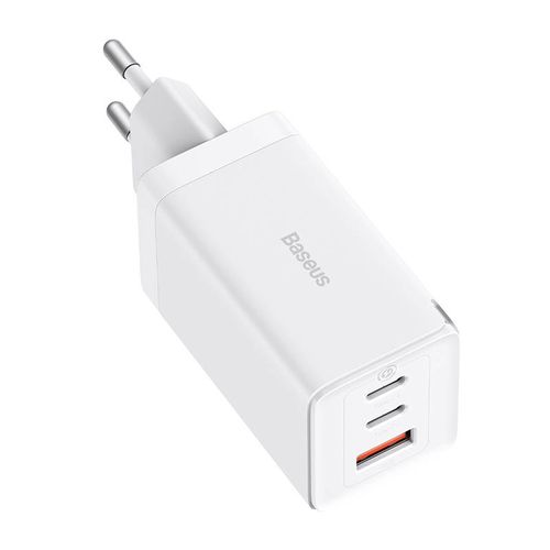 ładowarka sieciowa baseus gan5 pro 2xusb-c + usb, 65w (biała) na Arena.pl