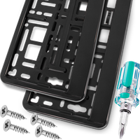 Ramki Pod Tablice Rejestracyjne Czarne Ramka Komplet Śrubki Wkrętak